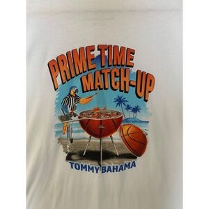 Tommy Bahama T Shirt Men XXL  Pocket Tee Primetime Grill BBQ Parrot Basketball